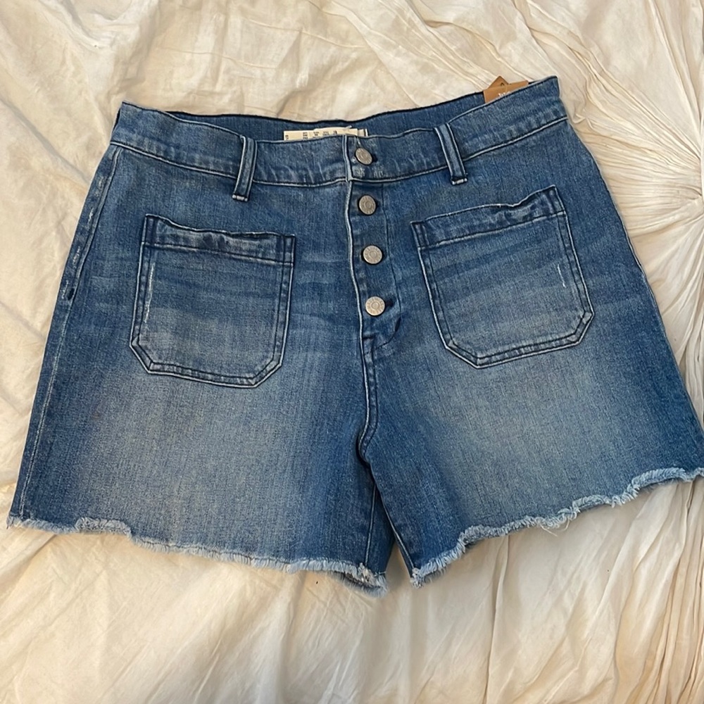 Madewell high rise jean shorts